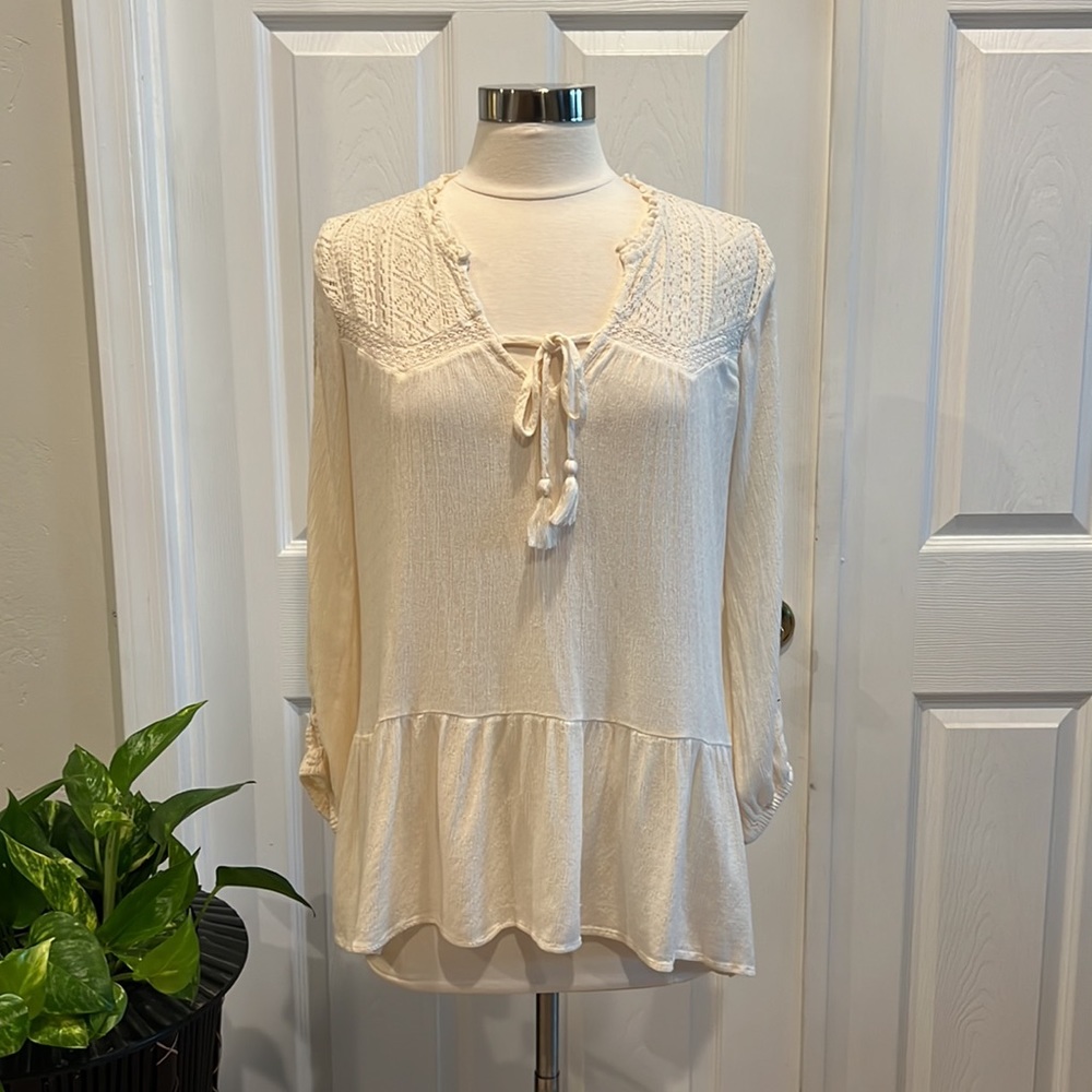 American Eagle Boho Peasant Top